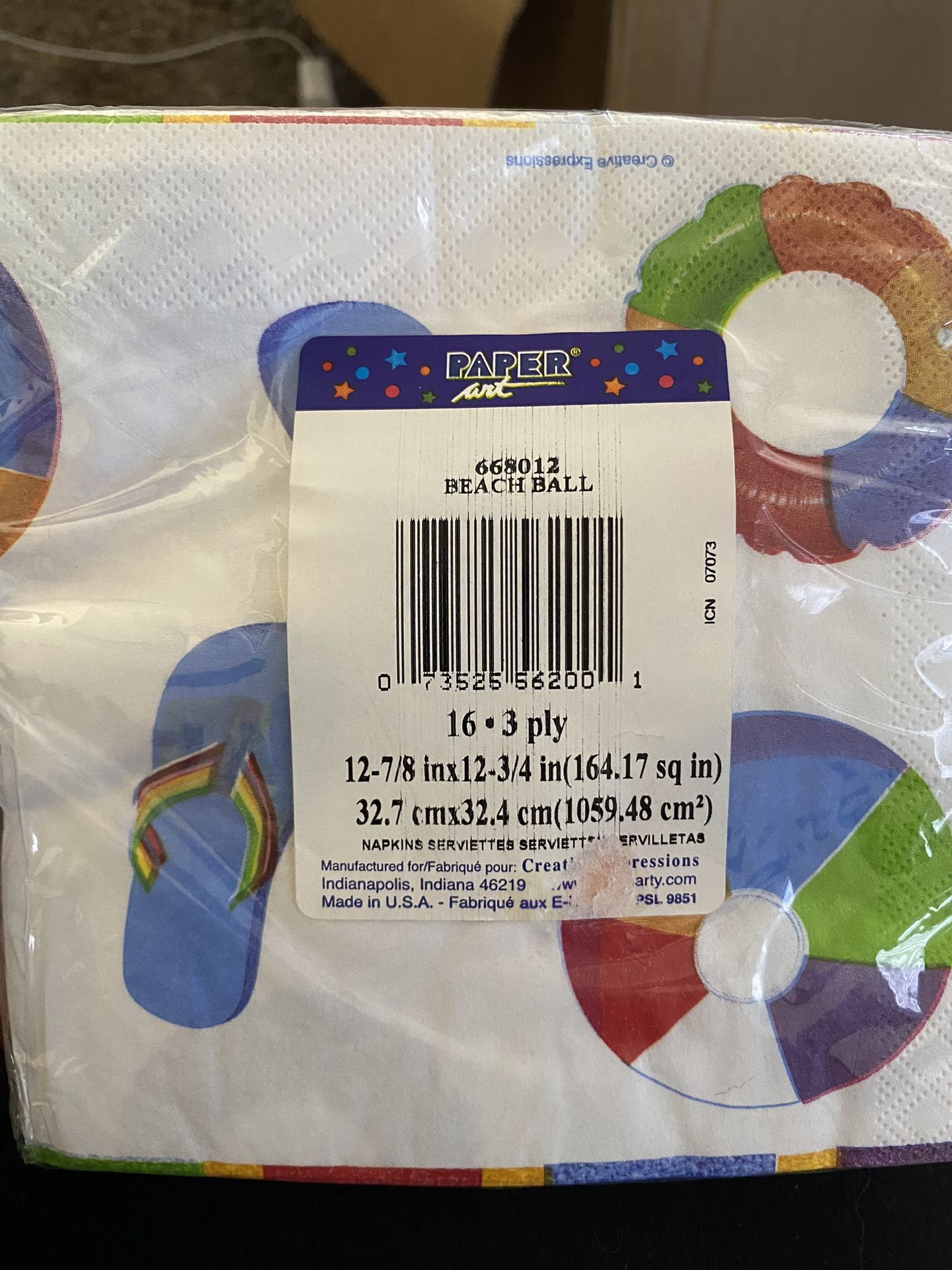 New, Summer Themed Beach Ball Party Napkins $2 Each Pack