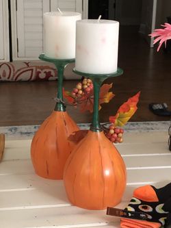 Wine Glass Candle Holders