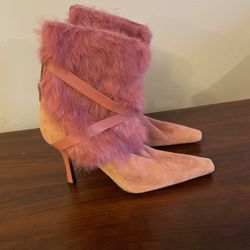 Pink Fuzzy Boots