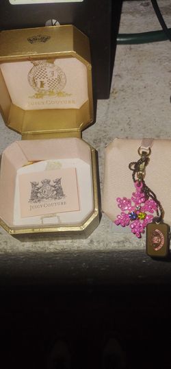 👑 JUICY COUTURE BUNDLE DEAL! Multi-Strand Silver Bracelet + Pink Snowflake Charm