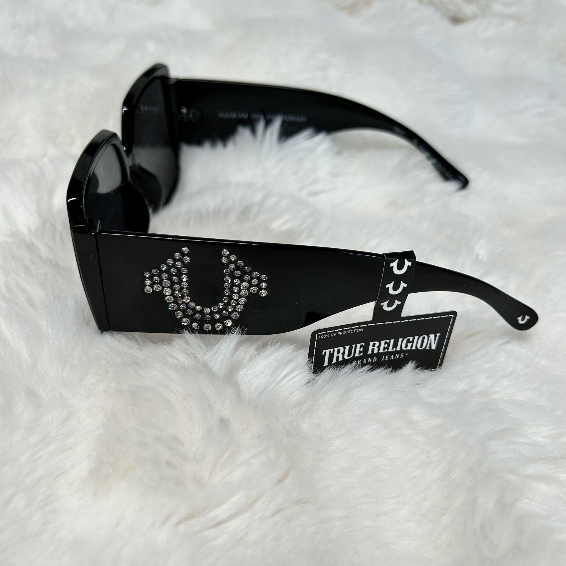 Black Rhinestone True Religion Sunglasses