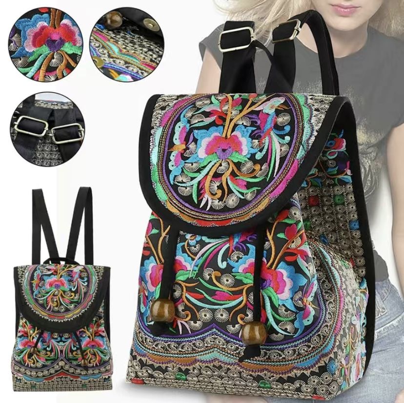Stylish Embroidery Backpack