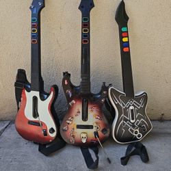 Ps3 Or Ps2 Guitar Hero Controller All Lot Bundle $60