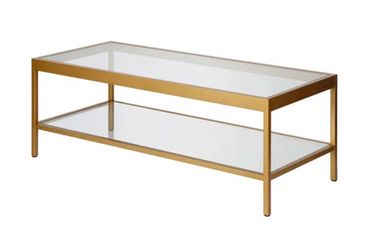 Brass Glass Top Coffee Table