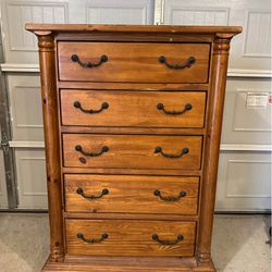 Solid Wood Mexican Pine Bedroom Set – Queen – 4 Pieces