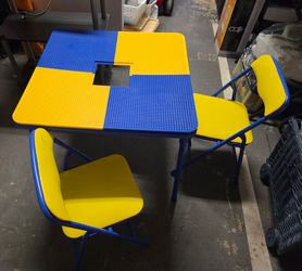 Lego table with 2 cha in