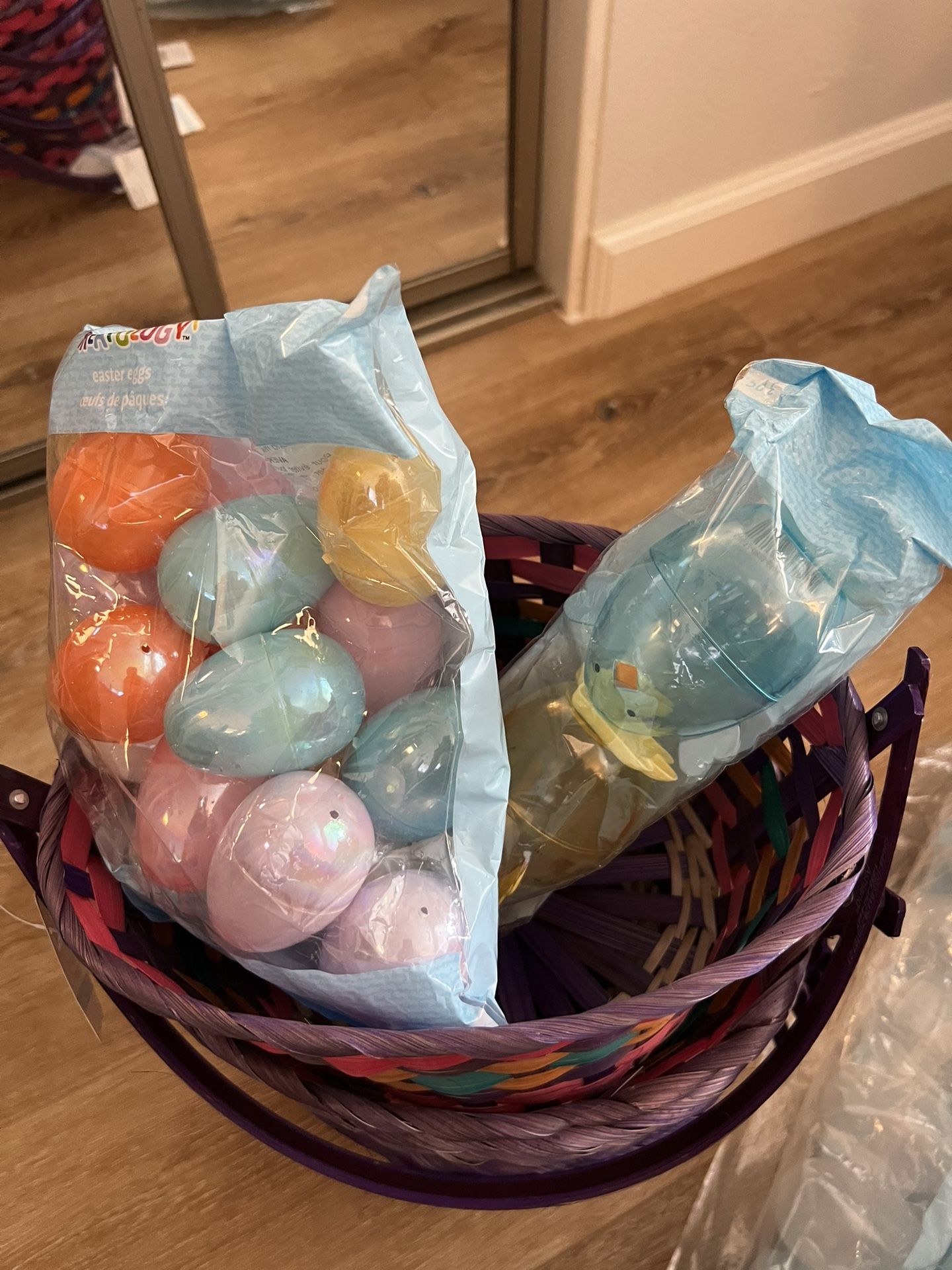 Easter Eggs And Baskets