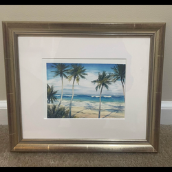 Artist Johne Richardson 'By the Palms' Framed Print Limited Edition 439/1000