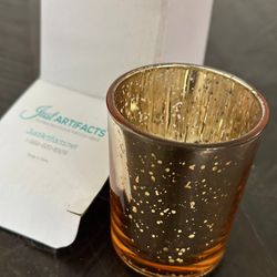 Glass Votive Candle Holders Gold (x50 Available)