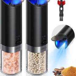 Forlim Salt and Pepper Grinder SET USB Rechargeable Pepper Mill x2 – NEW
