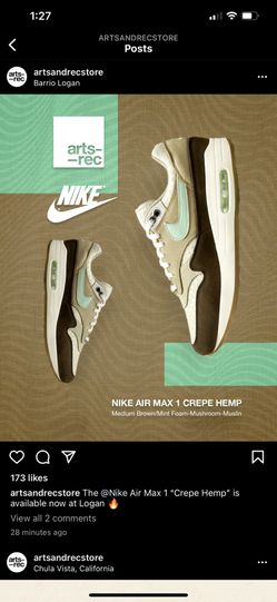 Nike Air Max 1 Hemp Sz 12 DS