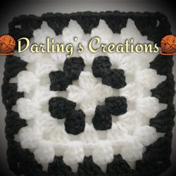 Granny Squares Crocheted Trimmed Handmade 24pcs