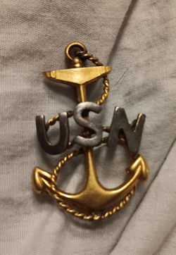 Gorgeous antique WWII navy officers pin