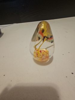 vintage Murano-style egg-shaped aquarium glass