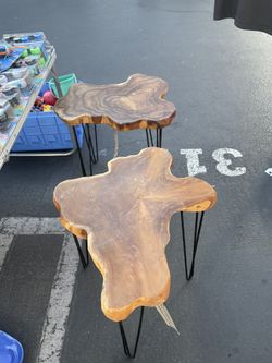 Handmade Wooden Side Tables