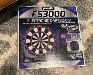 NEW Franklin Sports FS3000 Electronic Dartboard Set with Cabinet - Sealed