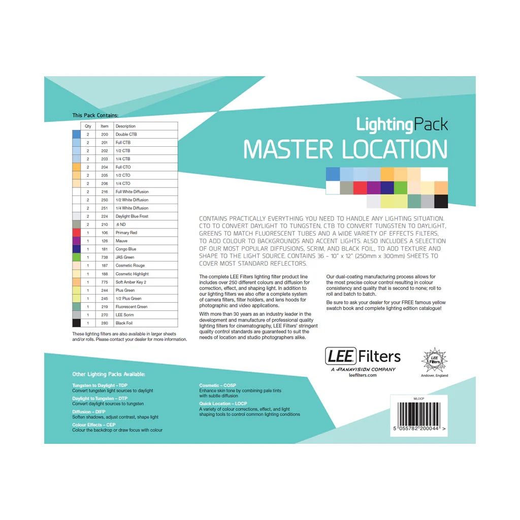 LEE Filters Master Location Lighting Filters Pack