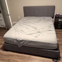 Bed frame and mattress Queen Size 