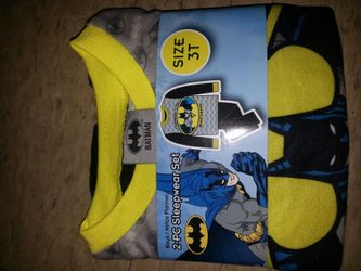 Bat Man 2 piece sleepwear set size 3t