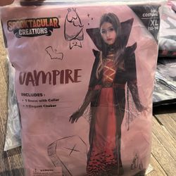 Kids XL Vampire Costume Girls Brand New Halloween 