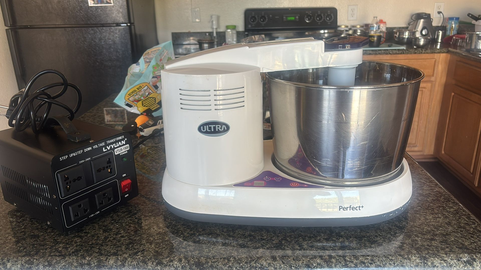 Ultra perfect plus wet grinder 220vj 6 months old with step up step down converter