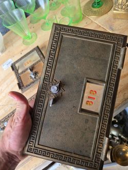 Antique us post box doors.
