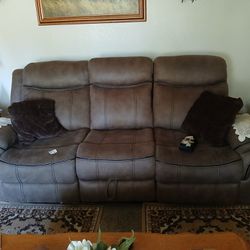 Suede Couch Reclining