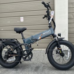 JASION Hunter Pro 1000 Watt Dual Suspension Electric Bike Storm Blue