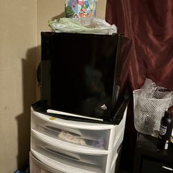 Black Square mini refridgerator fridge and freezer