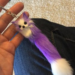 Purple fur  Foxy Keychain  🦊  Soft and fun keychain  / welcome to Eva ‘s OfferUp 