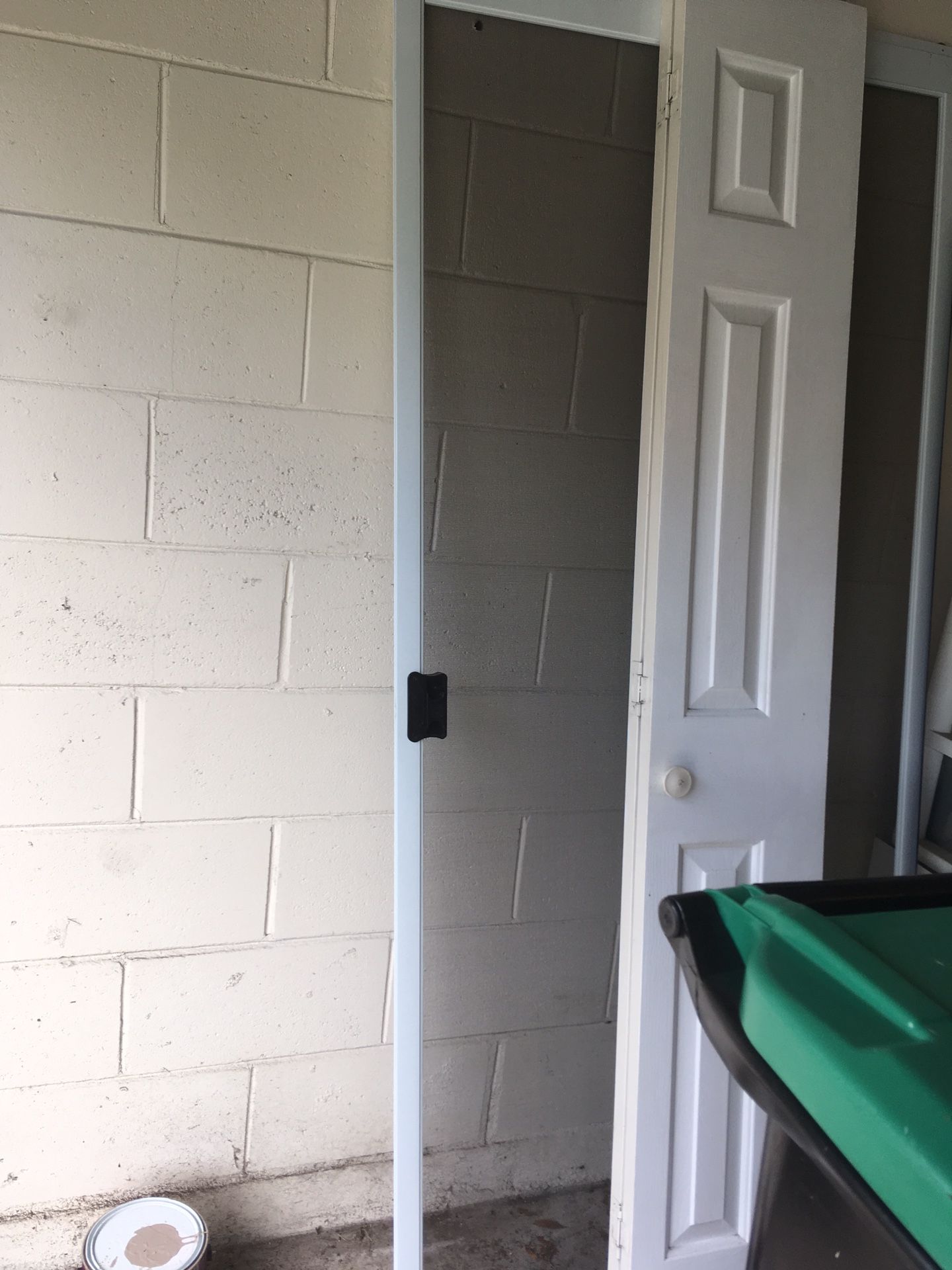Grisham White Steel Frame Sliding Patio Screen Door - Adjustable Height