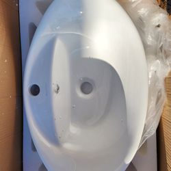 Swiss Madison (Brand Rating: 4.0/5) Ivy 23 in. Oval Ceramic Vessel Sink in White