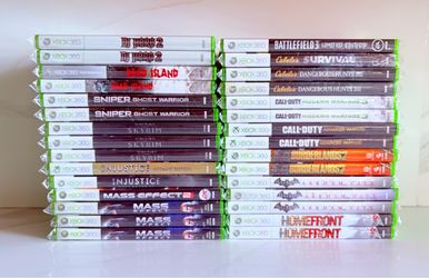 30 Xbox 360 Games (Protective Sleeved Cases)