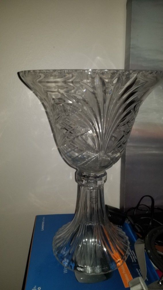 Crystal Bowl.. About 26inches Tall