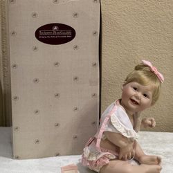 Ashton Drake Porcelain “Cute as a Button” Doll - 11” Tall