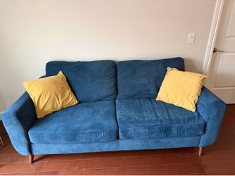 Modern Blue Sofa – Great Condition