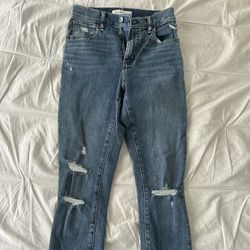 Abercrombie & Fitch the super skinny ankle high rise jeans in size 25/0s