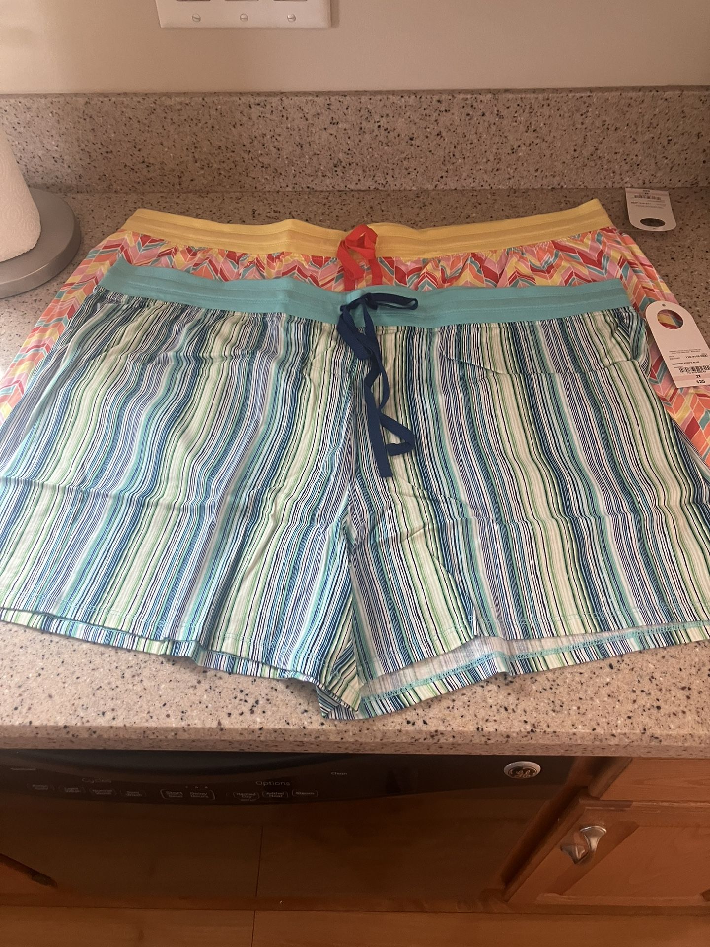 Two Pairs Women’s Sleeping Shorts Plus Size 2x NWT