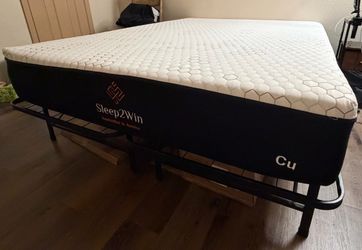 Queen Mattress + 2 Bed Frames – Like New Condition – $300 OBO