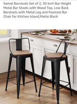 Swivel Barstools.  Set of 2,  30 inch Bar Height