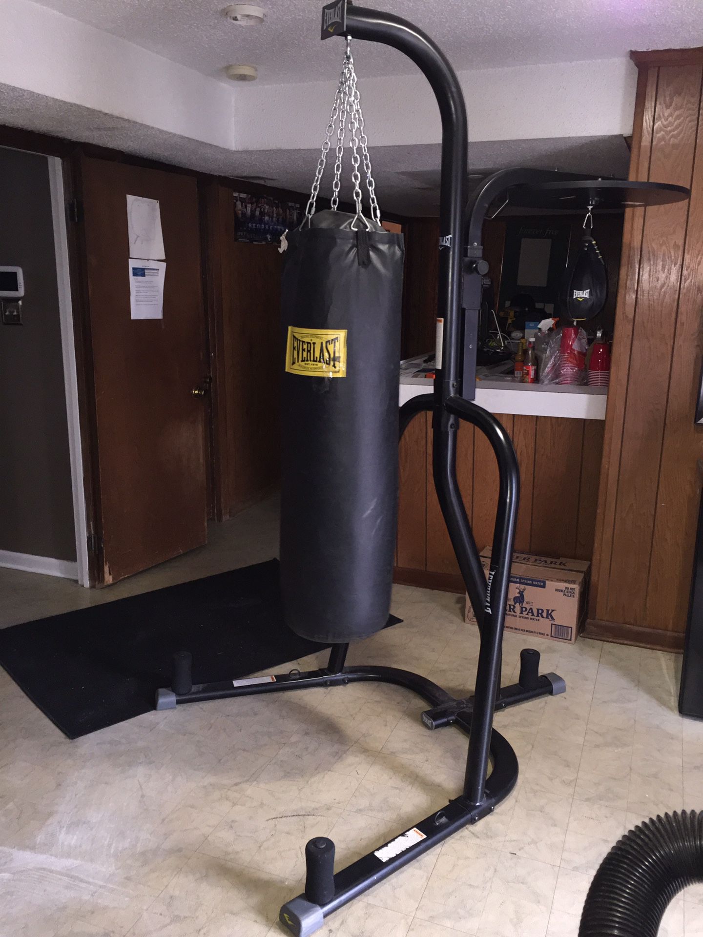 Everlast punching bag setup