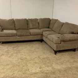 2-Piece beige Sectional Couch Sofa *Free Delivery*