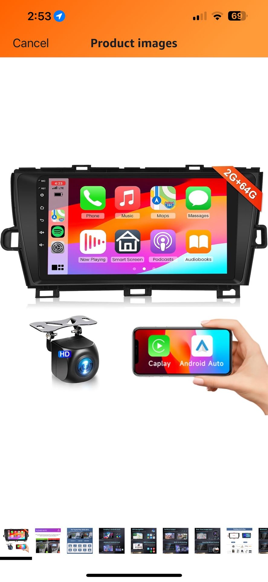 2G 64G Android Car Stereo for Toyota Prius 2010-2015