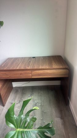 Walnut  desk with 2 drawers