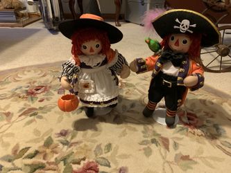 Danbury Mint Halloween Raggedy Ann and Andy