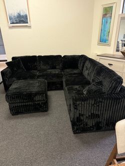 Sectional with ottoman