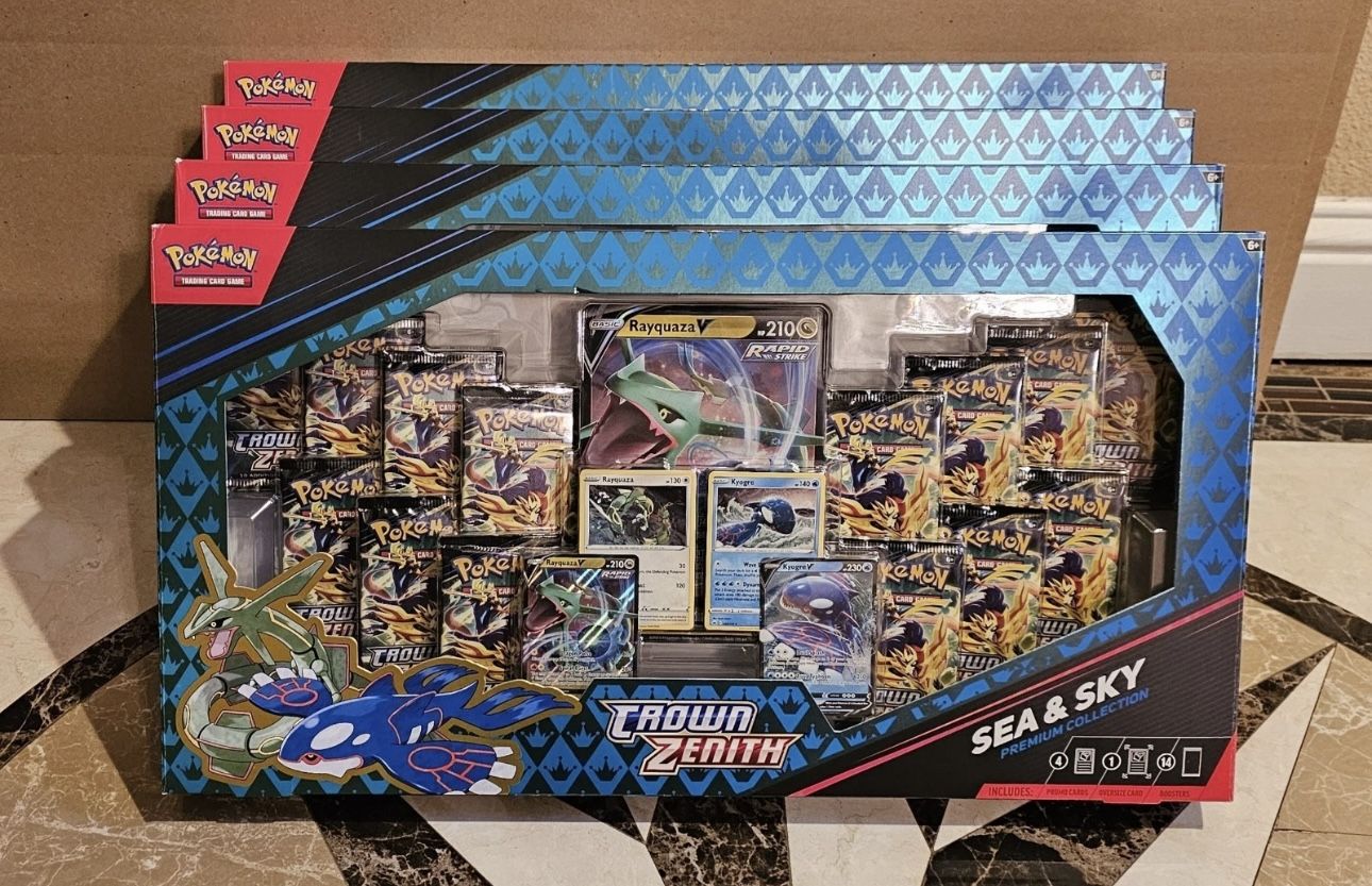 Pokemon Sea And Sky Box Collection | Crown Zenith | Brand New Sealed LOT OF 4