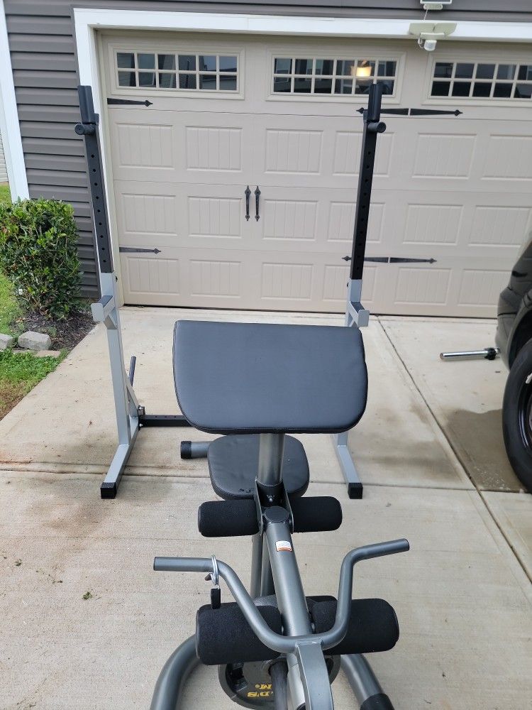 Very Nice Bench With 2 25s Pounds Olympic Weights