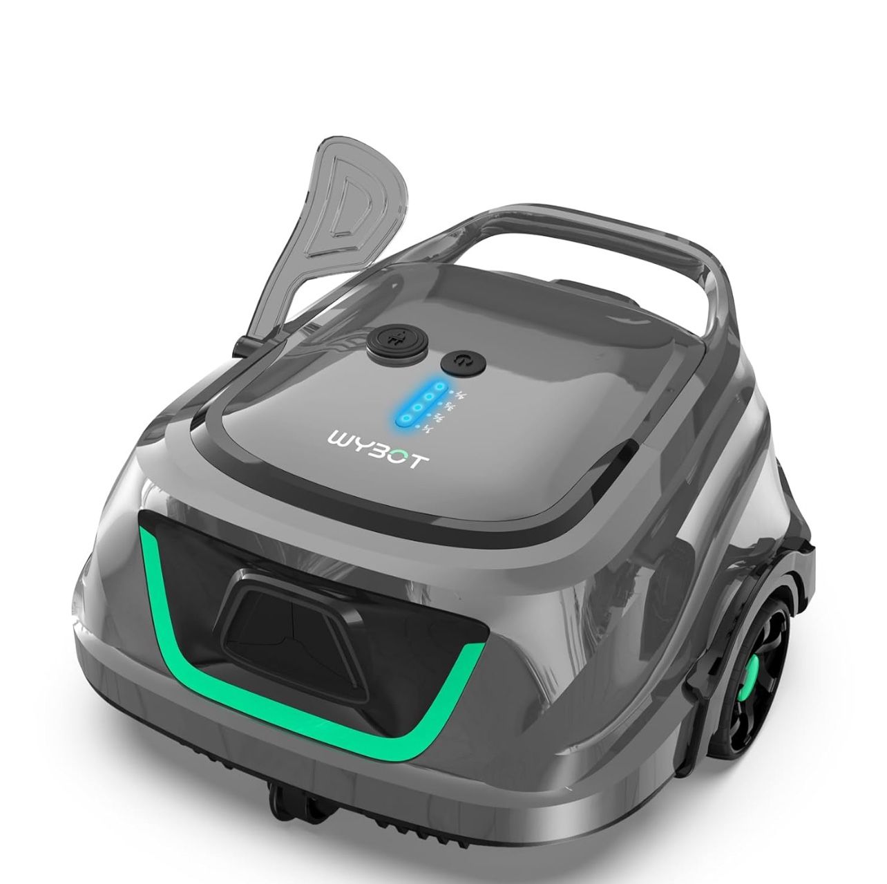 (2025 Upgraded) WYBOT A1 Cordless Pool Vacuum Up to 120 Mins Runtime, Robotic Pool Cleaner with Dual Filters, Ideal for Flat Above Ground up to 1076 S
