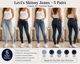 $10 Each!! FIRM Size 30 x 29 Women’s Jeans, including Levi’s and trendy distressed styles.